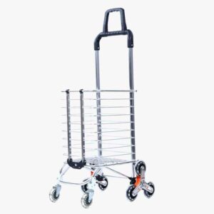 Green Lion Foldable Shopping Trolley - Silver