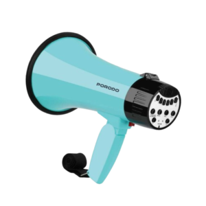 Porodo Lifestyle 30W Siren Bluetooth Recorder Megaphone with 6 Voice Modes - Sky Blue