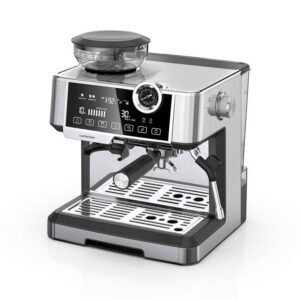 LePresso Dual Boiler Coffee Machine with Grinder 19-bar ULKA Pump 2.8L - Silver