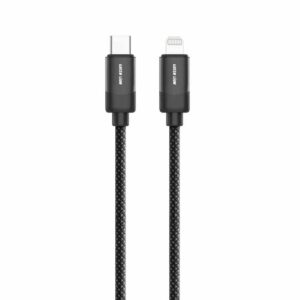 Green Lion USB-C to Lightning Braided Cable 1m 27W - Black