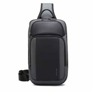 BANGE Wardon Light Big Capacity Multi Compartment Card Pocket Water Resistant Anti-Theft Sling Bag - Grey