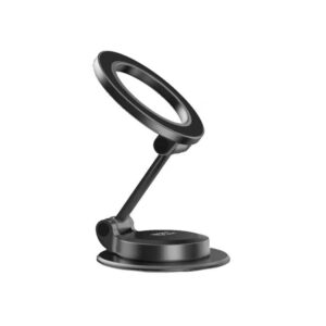 Porodo 360° Foldable Dual Pilot Disks with Glue N52 MagSafe Car Mount - Black