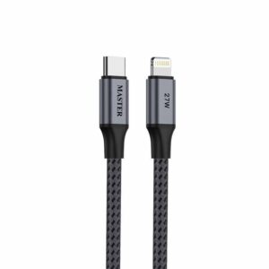 Master Braided 27W Cable USB-C to Lighting 1.20M - Gray