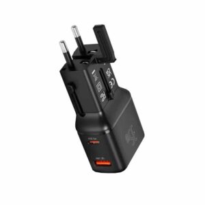 Porodo PD35W+18WQC Pocket Travel Charger - Black