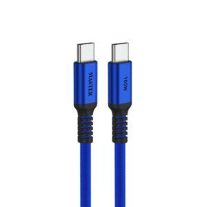 Master Braided 100 W Cable USB-C to USB-C 1.20M - PURPLE