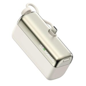 Porodo Power Bank 10000mAh Type-C Input: 5V/3A 9V/2A 12V/1.5A - White