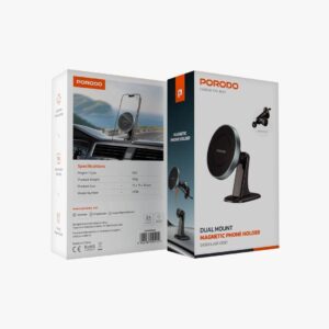 Porodo 2in1 Magsafe Car Phone Holder  - Black
