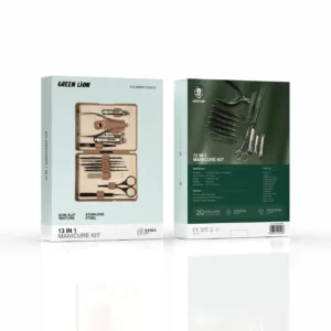 Green Lion 13 Piece Manicure set - Kakhi