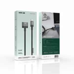 Green Lion USB-C to Magsafe 3 Magnetic Charging Cable - Black