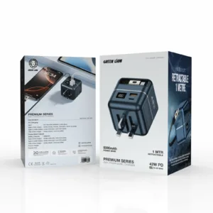 Green Lion Premium Series Charger + Power Bank 5000mAh 42W - Gray