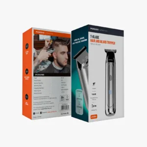 Porodo Lifestyle 8W Hair Trimmer with 3 Detachable Combs 1200mAh - Silver