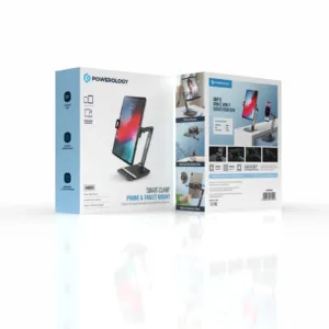 Powerology iPad/Tablet Auto Clamping Stand  500mAh - Black
