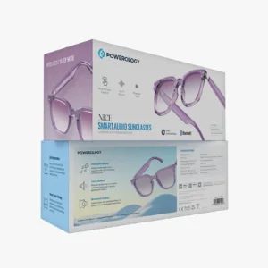 Powerology Lifestyle BT Sunglass with Touch Control+ Gradiant Purple Lens - Purple