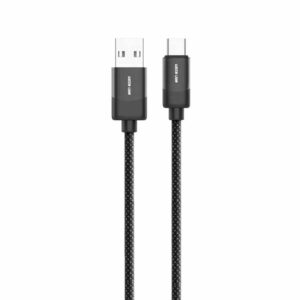Green Lion USB-A to USB-C Braided  Cable 1m 15W - Black