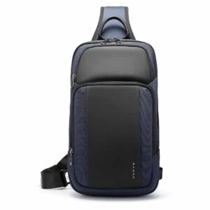 BANGE Wardon Light Big Capacity Multi Compartment Card Pocket Water Resistant Anti-Theft Sling Bag - Blue