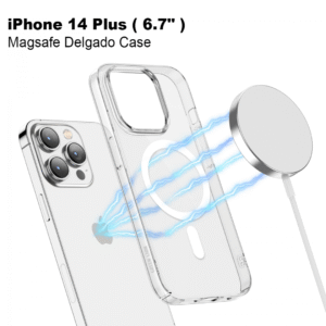 Green Magsafe Delgado Case for iPhone 14 Plus ( 6.7" ) - Clear