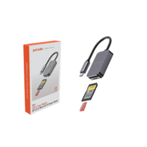 Porodo 2in1 USB-C Card Reader SD MicroSD - Grey