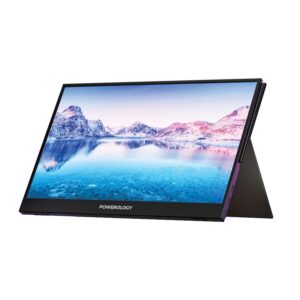 Powerology Ultra-Slim Full HD Portable Monitor 15.6" - Black